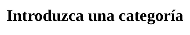 Placeholder de categorías